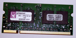 1 GB DDR2 RAM 200-pin SO-DIMM PC2-5300S  Kingston KFJ-FPC218/1G