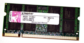 1 GB DDR2 RAM PC2-5300S Apple Laptop-Memory Kingston KTA-MB667/1G   9905295