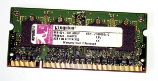 1 GB DDR2 RAM PC2-5300S 200-pin Laptop-Memory Kingston KTH-ZD8000B/1G 9931001