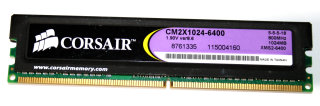 1 GB DDR2-RAM 240-pin PC2-6400U CL5 1.9V XMS2  Corsair CM2X1024-6400 ver8.6