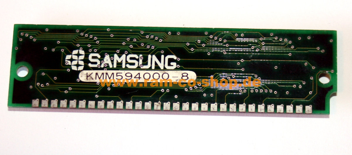 4 MB Simm 30-pin 4Mx9 with Parity 80 ns 'Samsung KMM594000-8