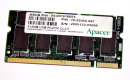 512 MB DDR-RAM 200-pin SO-DIMM PC-2700S     Apacer P/N:...