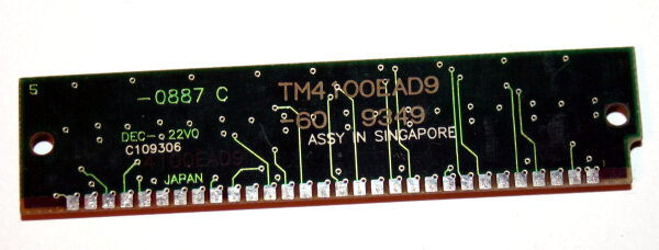 4 MB Simm 30-pin 9-Chip 4Mx9  60 ns Texas Instruments TM4100EAD9-60