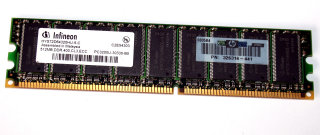 512 MB DDR-RAM 184-pin ECC-Memory PC-3200   Infineon HYS72D64320HU-5-C