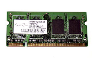 512 MB DDR2 RAM 200-pin SO-DIMM 1Rx16 PC2-4200S  SuperElixir M1S51264TUH8A0F-37B