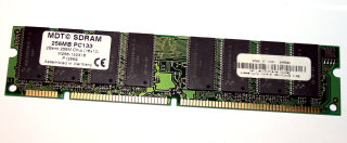 256 MB SD-RAM 168-pin PC-133 non-ECC 256M Chip (16x16)  MDT M256-133X16  single-sided