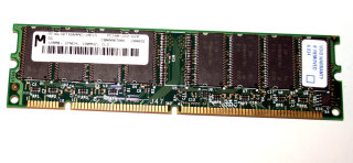 128 MB SD-RAM 168-pin PC-100 non-ECC CL2 Micron MT16LSDT1664AG-10EC5
