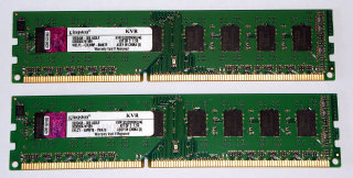 4 GB DDR3 RAM-Kit (2 x 2 GB) PC3-10600 nonECC  Kingston KVR1333D3N9K2/4G 5458