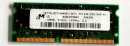 128 MB SO-DIMM 144-pin SD-RAM PC-133   CL2  Micron MT4LSDT1664HG-13EC1
