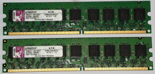 1 GB ECC DDR2-RAM-Kit  PC2-5300E  Kingston KVR667D2E5K2/1G   99U5315 single-sided Module