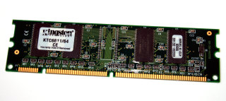 64 MB SD-RAM 168-pin PC-100U non-ECC Kingston KTC6611/64   9902364   single-sided