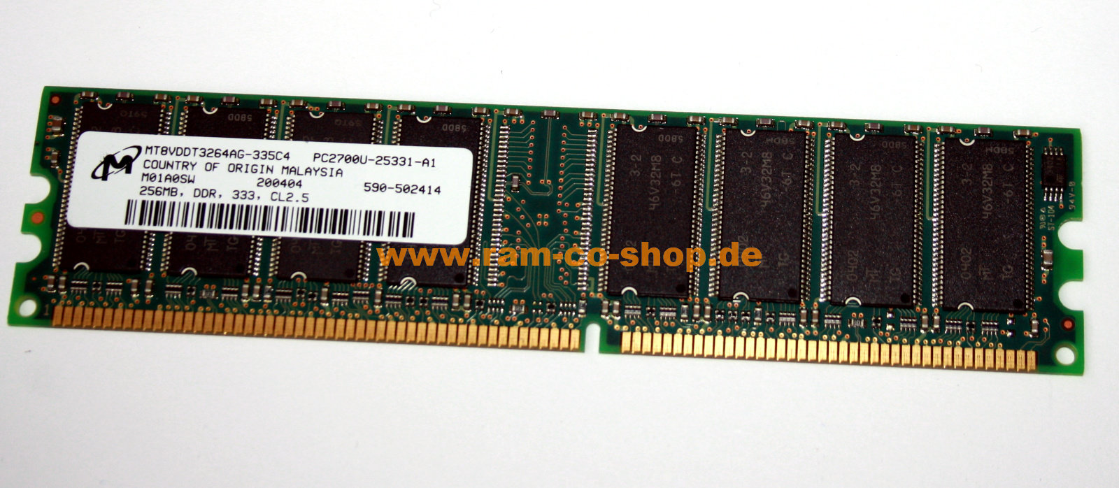 MT8VDDT3264AG-335C4 256MB,DDR,333,CL2.5 RAM Memory