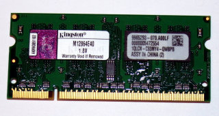 1 GB DDR2 RAM PC2-4200S 533MHz Laptop-Memory  Kingston M12864E40  9905293