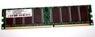 512 MB DDR-RAM PC-2700U non-ECC 333 MHz CL 2.5  Nanya NT512D64S8HABG-6