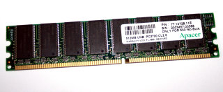 512 MB DDR-RAM 184-pin PC-2700U non-ECC  Apacer P/N:77.10728.11E