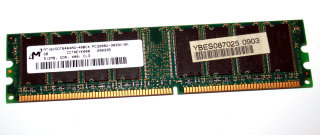 512 MB DDR RAM 184-pin PC-3200U non-ECC CL3  Micron MT16VDDT6464AG-40BC4