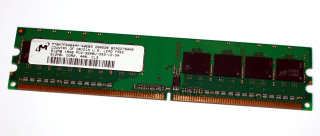 512 MB DDR2-RAM 1Rx8 PC2-3200U non-ECC Micron MT8HTF6464AY-40EB3