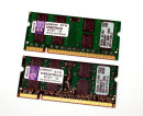 4 GB DDR2 RAM (2 x 2GB) PC2-6400S  Kingston KVR800D2S6K2/4G    99U5295