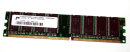 256 MB DDR RAM 184-pin PC-3200U non-ECC CL3  Micron MT8VDDT3264AG-40BGB
