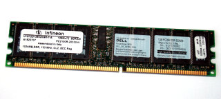 1 GB DDR-RAM 184-pin PC-2100R Registered-ECC  CL2  Infineon HYS72D128520GR-7-A