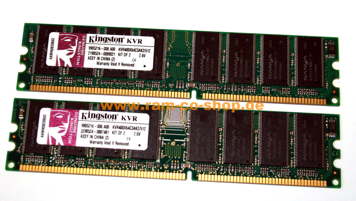 512 Mb 2x256mb Ddr Ram Pc 30u Non Ecc Kingston Kvr400x64c3ak2 51 512 Mb 2x256mb Ddr Ram Pc 30u Non Ecc Kingston Kvr400x64c3ak2 51