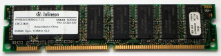 256 MB SD-RAM 168-pin PC-133U non-ECC CL2  Infineon HYS64V32920GU-7-C2