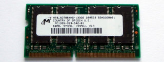64 MB SO-DIMM PC-133 CL3  Micron MT8LSDT864HG-133G6