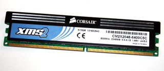 2 GB DDR2-RAM 240-pin PC2-6400U non-ECC CL5 1.8V Corsair CM2X2048-6400C5C ver8.6 XMS2