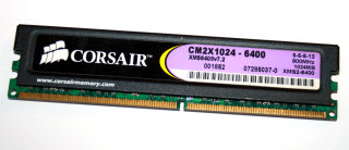 1 GB DDR2-RAM PC2-6400U non-ECC CL5  Corsair CM2X1024-6400 XMS6405v7.2 XMS2